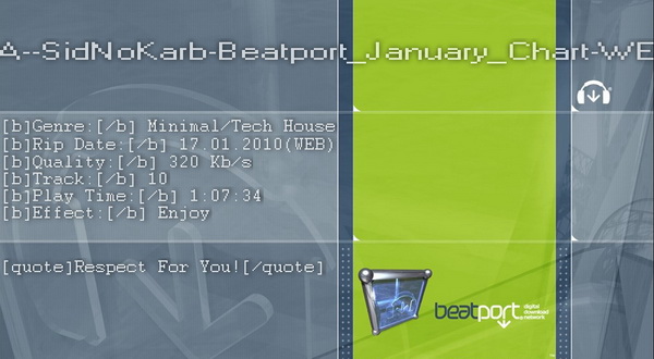  VA - SidNoKarb - Beatport January Chart [WEB-17.01.2009]